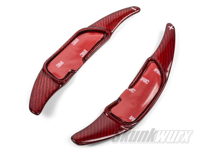 Mercedes C63/E63/S63/ML63 AMG Carbon Fibre Shift Paddles Extended (Gloss Red)
