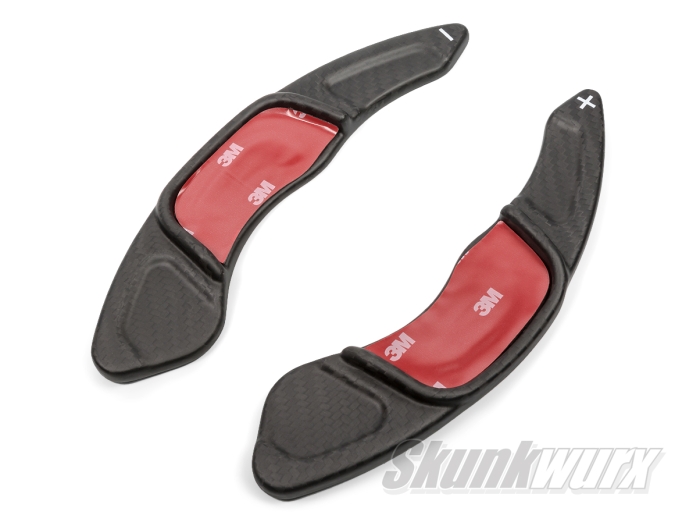 VW Golf/Polo/Passat/T-Roc/Scirocco Carbon Fibre Shift Paddles Extended (Matte Black)