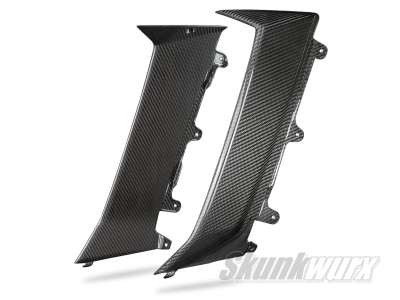 Lamborghini Aventador Carbon Fibre Side Wing Air Vent Intake Trims (Gloss)