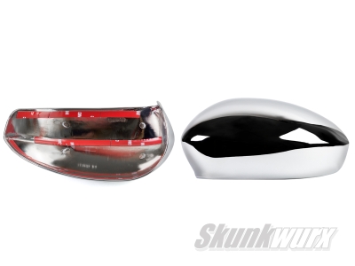 Fiat/Abarth 500/Punto Evo/Grande Chrome Wing Mirror Add-On Covers 2005-2018