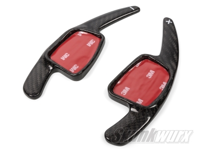 Audi A1/A3/A4/A5/Q5 etc 3rd Gen Carbon Fibre Shift Paddles Extended (Gloss Black)