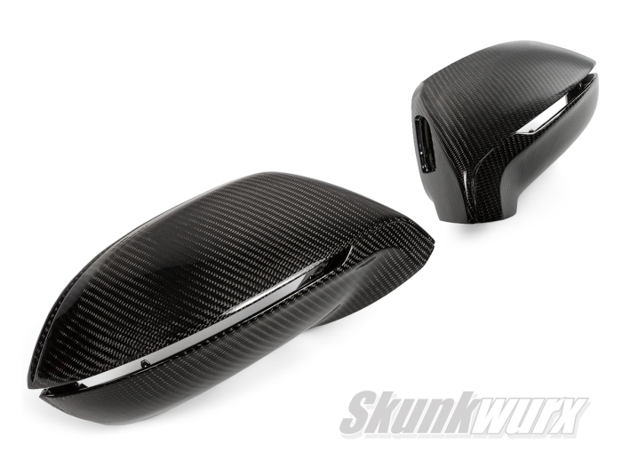 Audi A7/S7/RS7 (4G8) Carbon Fiber Wing Mirror Cover Replacements 2010-2017 (Lane Assist)